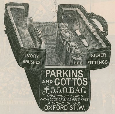 Advertentie voor Parkins en Cotto