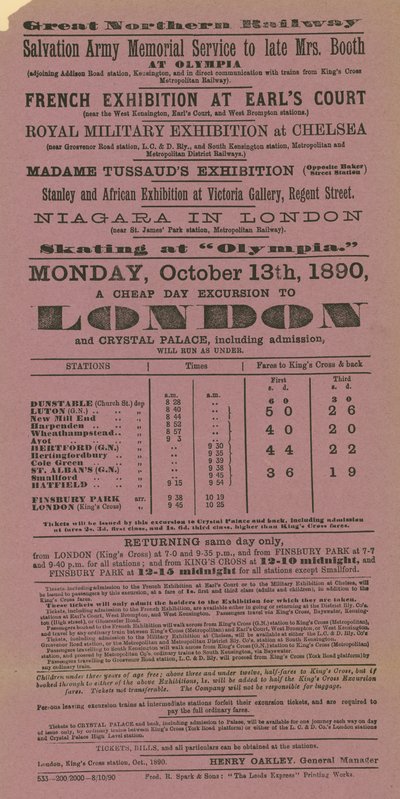 Advertentie voor goedkope dagtochten naar Londen door English School