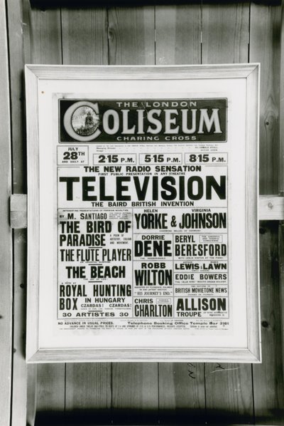 Advertentie voor de nieuwe radiosensatie: televisie door English School