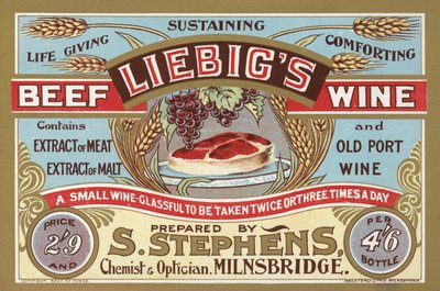 Advertentie voor Liebigs Beef Wine door English School