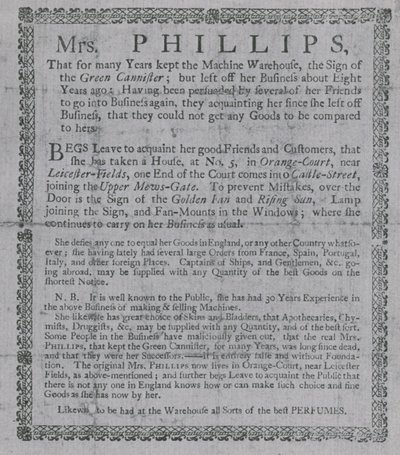Advertentie voor Mevrouw Phillips door English School