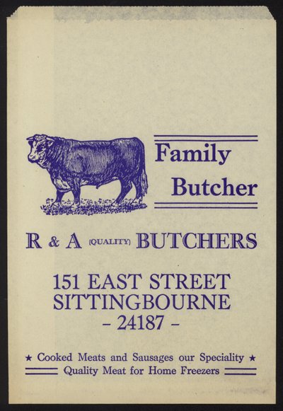 Advertentie voor R & A Butchers door English School