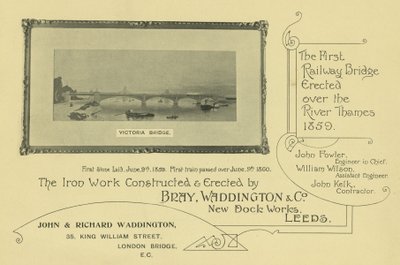 Advertentie met een afbeelding van Victoria Bridge door English School