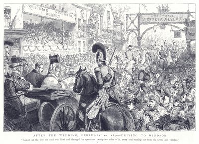 Na de bruiloft, 10 februari 1840, op weg naar Windsor door English School