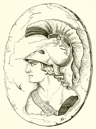 Alcibiades, van een oud beeld (gravure) door English School