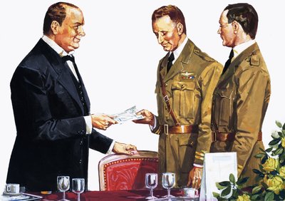 Alcock en Brown ontvangen een prijs van Winston Churchill door English School