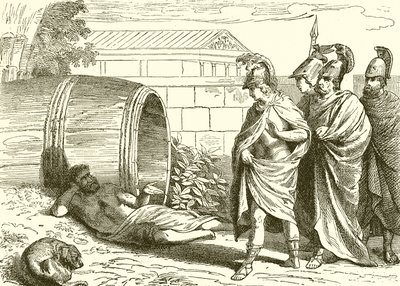 Bezoek van Alexander aan de Filosoof Diogenes door English School
