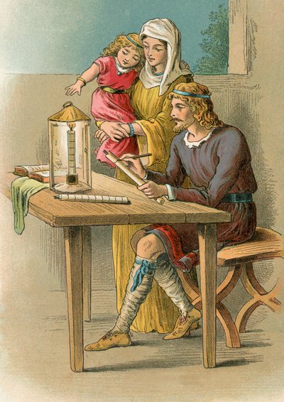 Alfred maakt zijn tijdmeter door English School