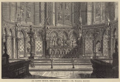 Allerheiligenkerk, Cheltenham, Reredos (gravure) door English School