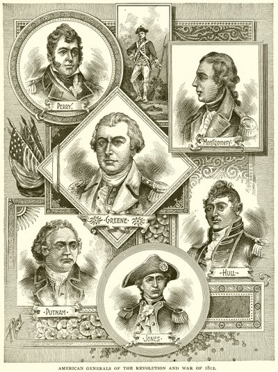 Amerikaanse generaals van de revolutie en oorlog van 1812 door English School