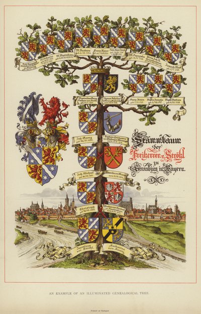 Een Voorbeeld van een Verlichte Stamboom door English School