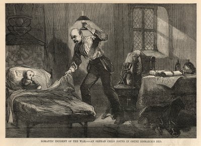 Een wees gevonden in het bed van Graaf Bismarck door English School