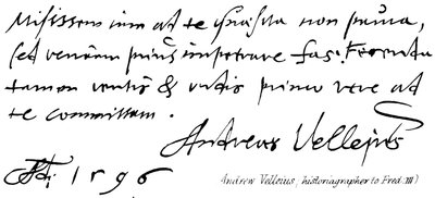 Andrew Velleius (historiograaf van Fred: III) door English School