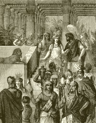 Antonius en Cleopatra in Egypte door English School