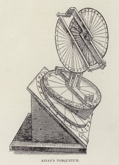 Torquetum van Apian (litho) door English School