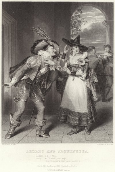 Armado en Jaquenetta, Liefdes Labeur Verloren, Act I, Scene II door English School