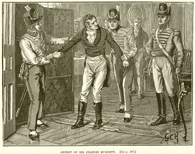 Arrestatie van Sir Francis Burdett door English School
