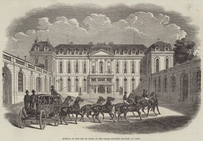 Aankomst van de Bey van Tunis, bij het Palais d