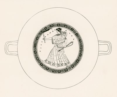 Artemis met pijl, boog en toorts (gravure) door English School