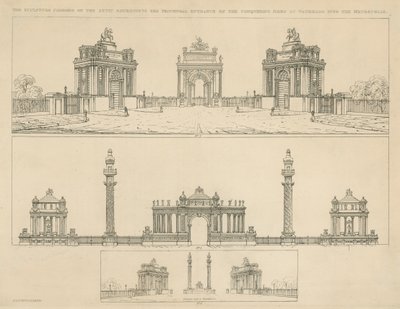 Artistieke impressies voor monumenten door English School