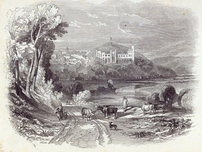 Arundel Castle en stad, uit 