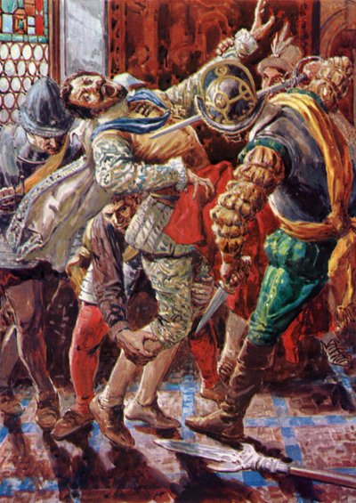 Moord op Hendrik I, hertog van Guise, door de lijfwacht van koning Hendrik III door English School