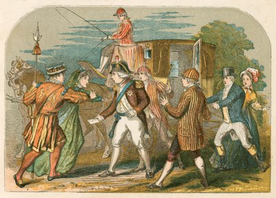 Poging tot moord op George III door Margaret Nicholson door English School