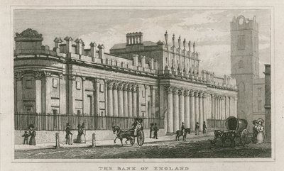 Bank of England, Zuidelijke Voorzijde van Sir John Soane, 1823 door English School