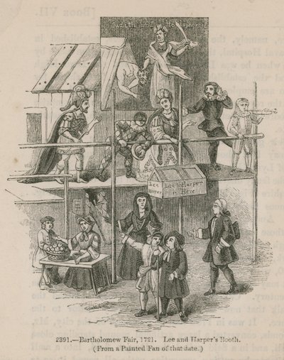 Bartholomew Kermis, 1721; Lee en Harpers Tent door English School