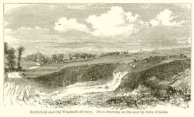 Slagveld en Oude Windmolen van Crecy door English School