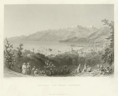 Beiroet en de berg Libanon, 1837 door English School