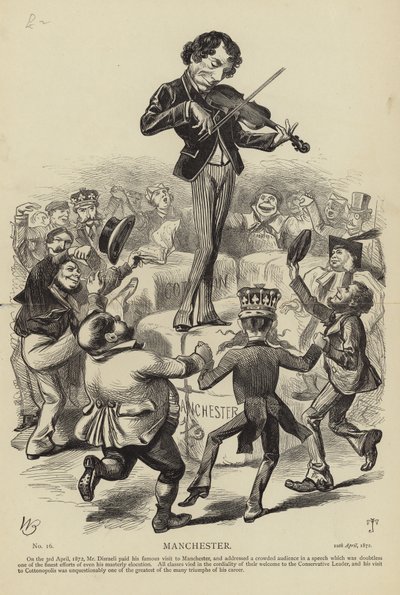 Benjamin Disraeli in Manchester door English School