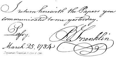 Benjamin Franklin, geb. 1706, overl. 1790 door English School