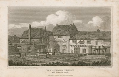 Bermondsey Priory, zoals het vroeger stond door English School