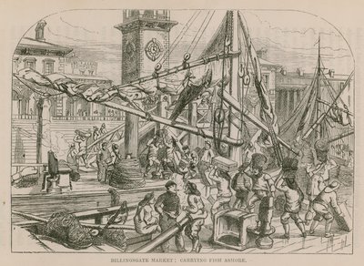 Billingsgate Markt, Vis aan wal brengen door English School
