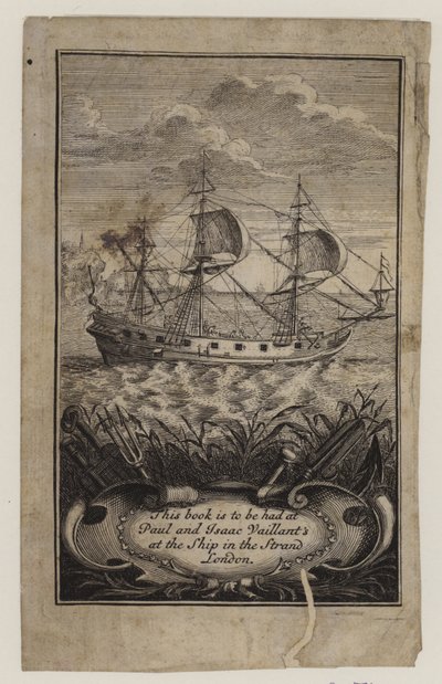 Boekverkopers, Paul en Isaac Vaillant, handelskaart door English School