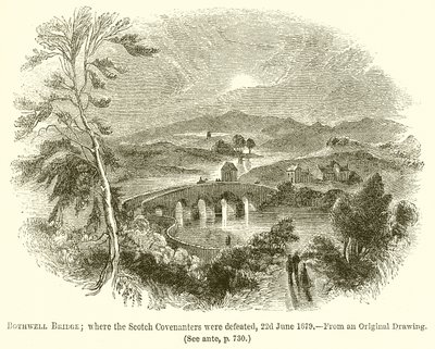 Bothwell Bridge; waar de Schotse covenanters werden verslagen, 22 juni 1679 door English School