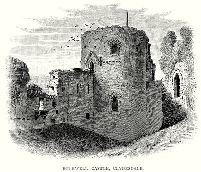 Kasteel Bothwell, Clydesdale (gravure) door English School