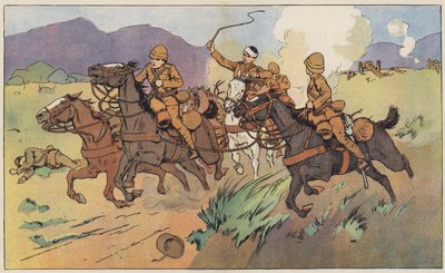 Dappere soldaten redden hun kanonnen van de vijand door English School
