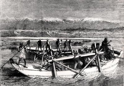 Brug over de Kabul-rivier bij Jellalabad door English School