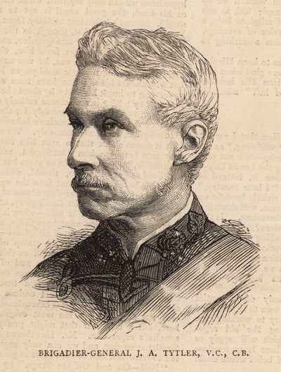 Brigadegeneraal J A Tytler, VC, CB (gravure) door English School
