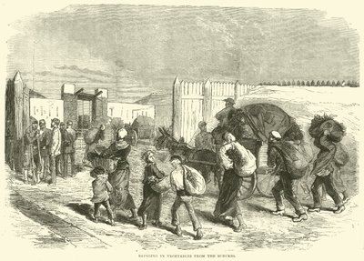 Groenten binnenbrengen uit de voorsteden, oktober 1870 door English School