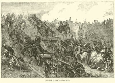 Het aanvoeren van de Pruisische kanonnen, augustus 1870 door English School