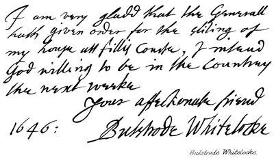 Bulstrode Whitelocke door English School