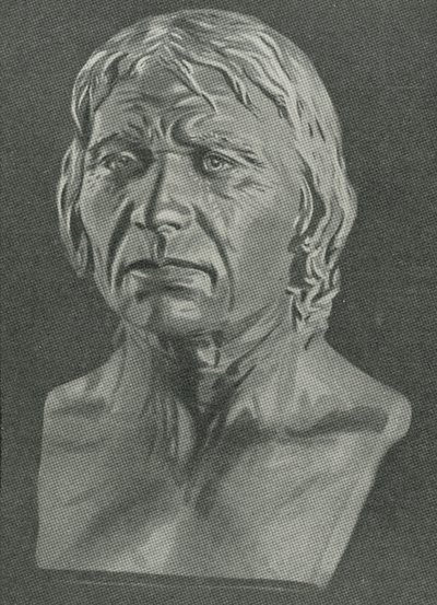 Buste van een Cro-Magnon man door English School