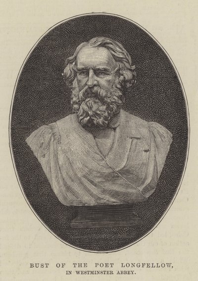 Buste van de Dichter Longfellow, in Westminster Abbey door English School