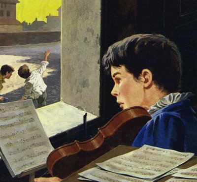 Op zesjarige leeftijd leerde Paganini viool spelen door English School