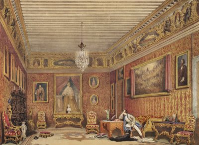 Byrons kamer in Palazzo Mocenigo, Venetië door English School