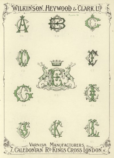 CA, CB, CC, CD, CE, CF, CG, CI, CJ, CK, CL door English School