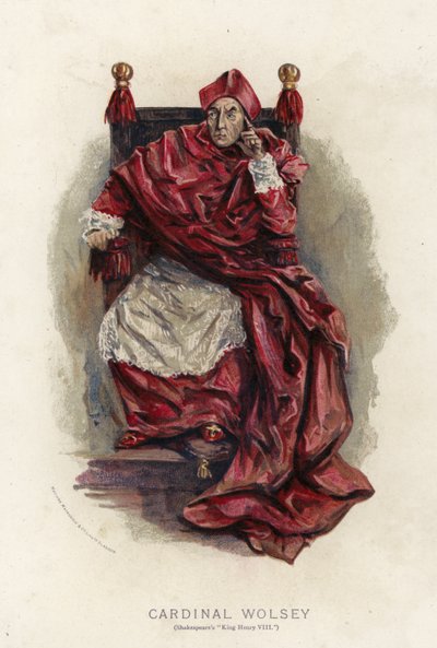 Kardinaal Wolsey, uit Shakespeares King Henry VIII door English School
